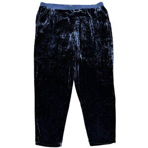 EILEEN FISHER Women's EUC Pull-On Velvet‎ Taper-Leg Pants w/Pockets | Size PL